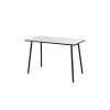 Bureau home office HOPM - 114 x 60 cm - pied noir et plateau blanc