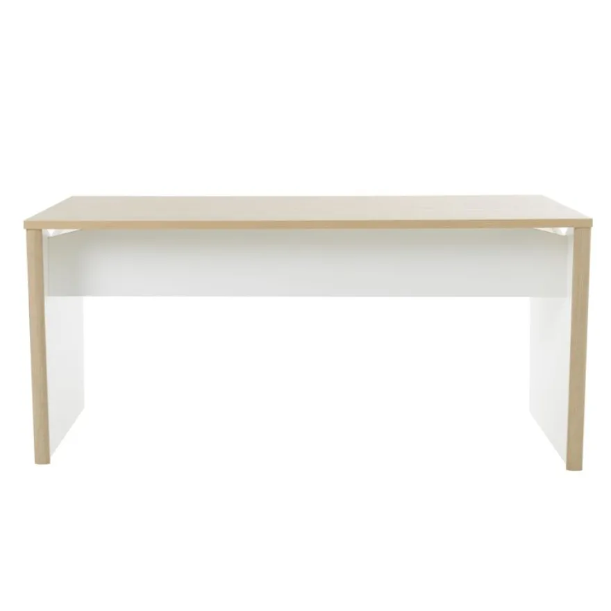 Bureau ITALIC - L120 - Imitation chêne/blanc