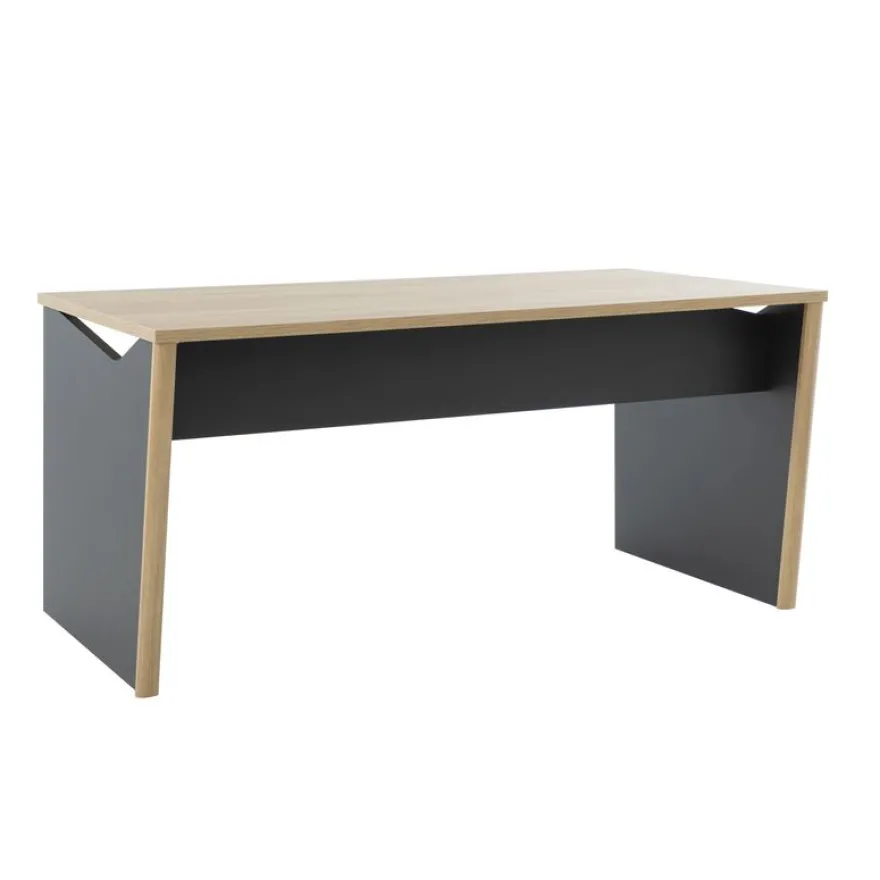 Bureau ITALIC - L120 - Imitation chêne du bocage/anthracite
