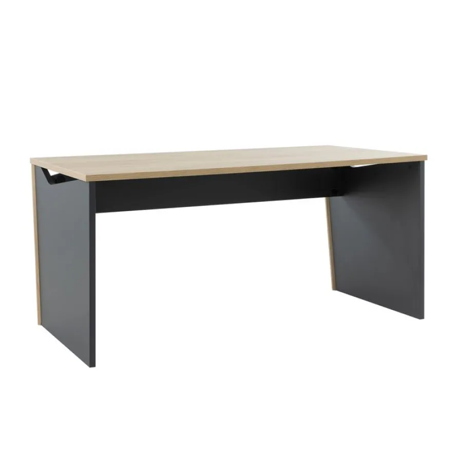 Bureau ITALIC - L120 - Imitation chêne du bocage/anthracite