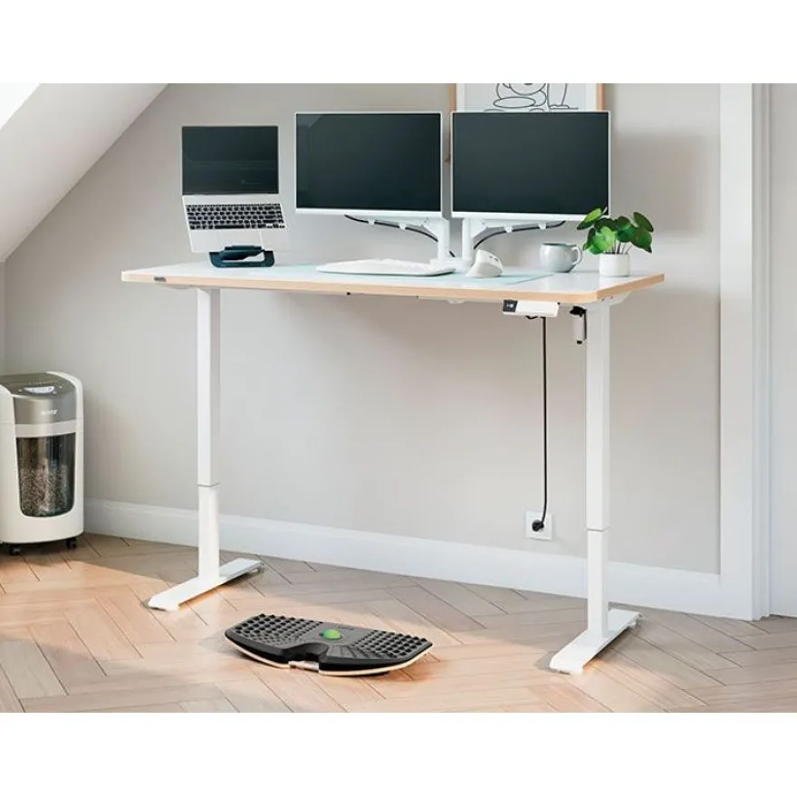 Bureau Leitz - Bureau assis-debout - réglage électrique - L120 - blanc