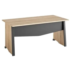 Bureau MAMBO - 140 cm - Pieds panneaux - Chêne Sonoma/noir