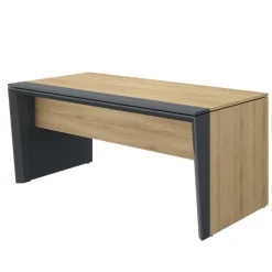 Bureau manager ARCADE - 165 cm - chêne/anthracite