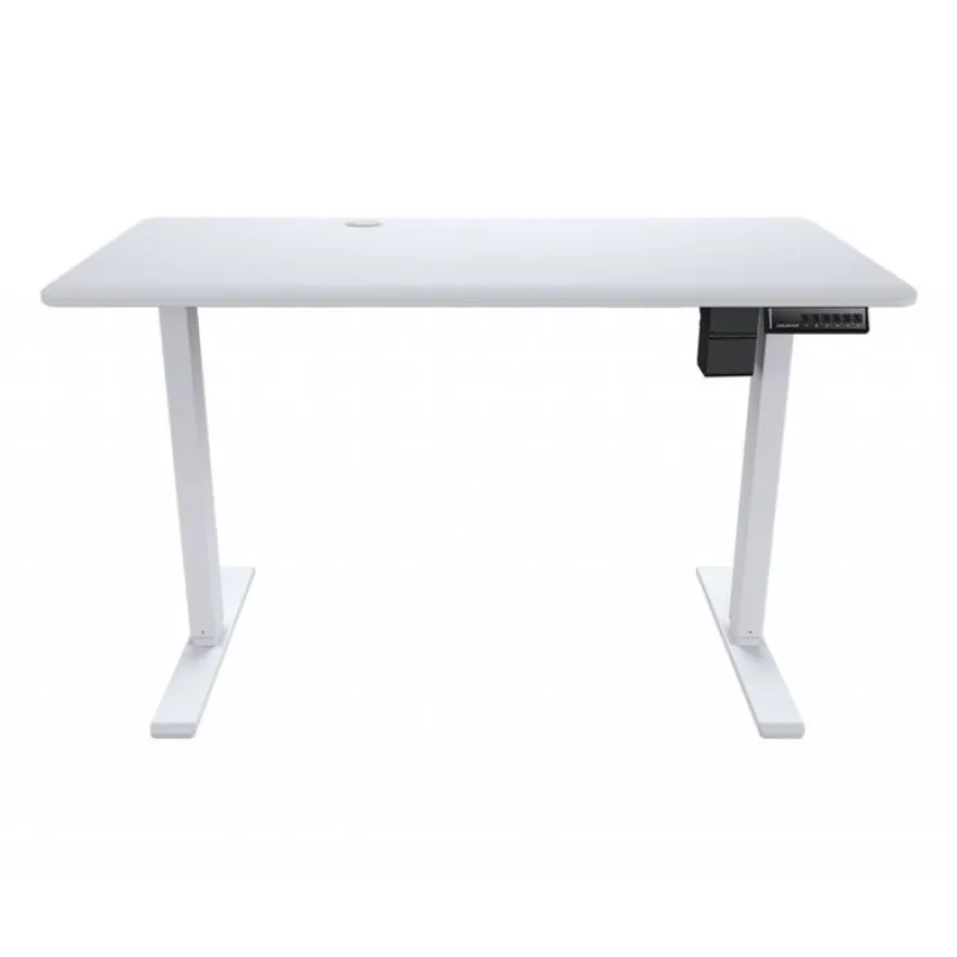 Bureau ROYAL MOSSA - Bureau gaming assis/debout - réglage électrique - L120 cm - blanc