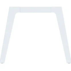 Bureau STEELY Manager - L180 cm - pied blanc - plateau imitation Chêne clair