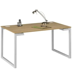Bureau SUNDAY - 140 cm - Pieds cadre - Chêne
