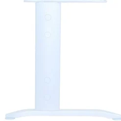 Bureau symétrique 120° IDRA - L185 cm - Pieds blanc - plateau imitation Chêne clair