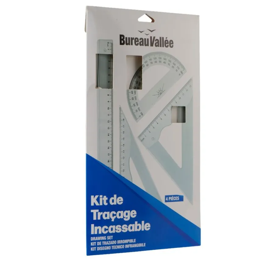 Bureau Vallée – Kit de Traçage 4 Pièces - Incassable