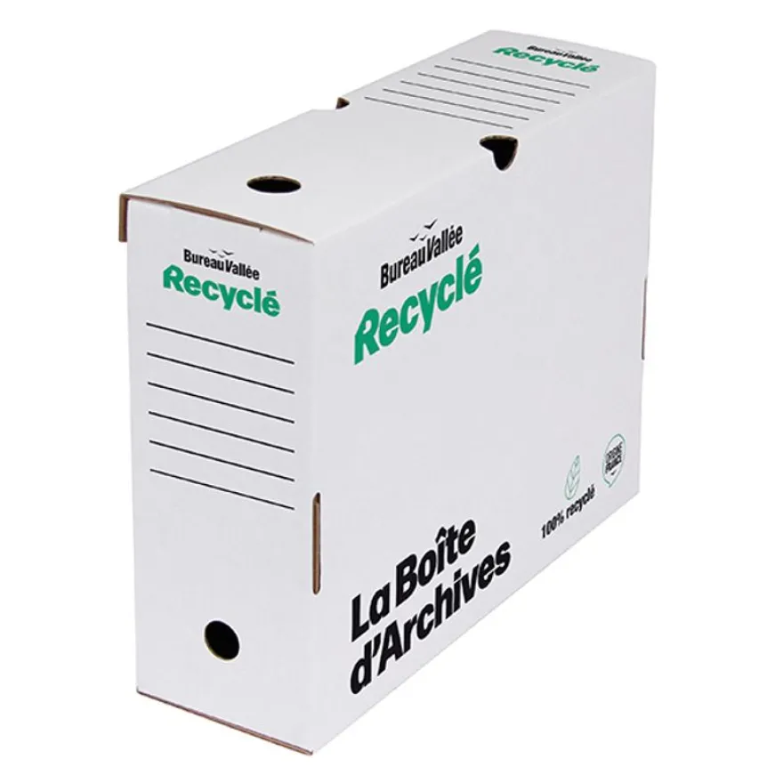 Bureau Vallée Recyclé - Boîte d'archives - dos 10 cm
