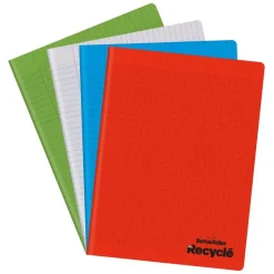 Bureau Vallée Recyclé - Cahier polypro 24 x 32 cm - 96 pages - grands carreaux (Seyes) - disponible dans différentes couleurs