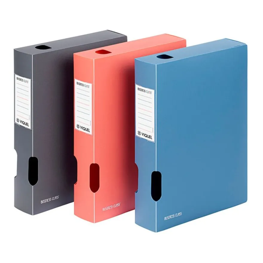 Business class' - Boîte de classement - Class doc dos 6 cm - Format A4 - couleurs assorties
