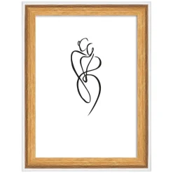 Cadre photo bois WALTHER "Silhouette" 10 x 15 cm coloris naturel