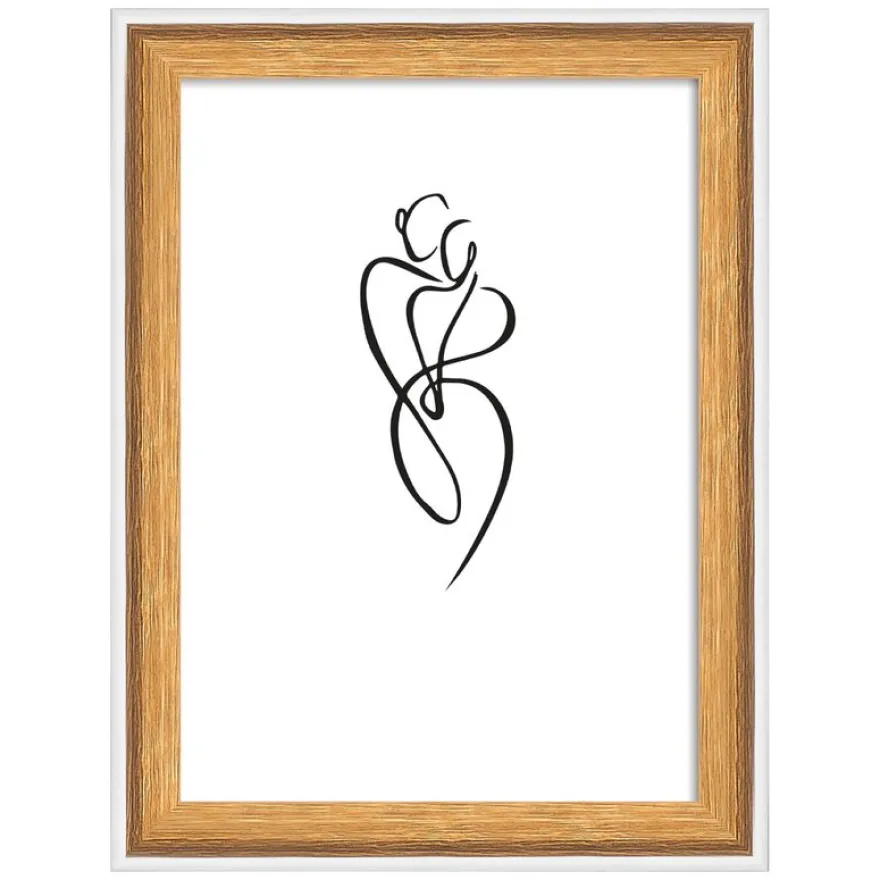 Cadre photo bois WALTHER "Silhouette" 10 x 15 cm coloris naturel