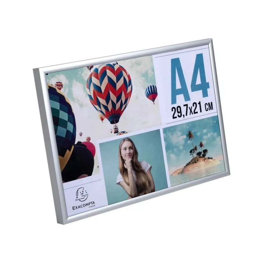 Cadre photo Exacompta - 21 x 29,7 cm (A4) - aluminium