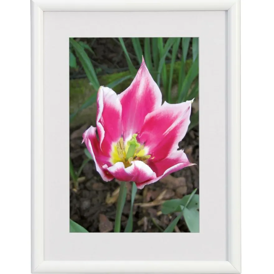 Cadre photo plastique WALTHER "Galeria" pour photo 7 x 10 cm coloris blanc