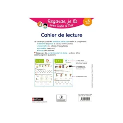 Cahier de Lecture - Regarde, je lis avec Mila et Noé - par Battut Eric, Gribouille Mary