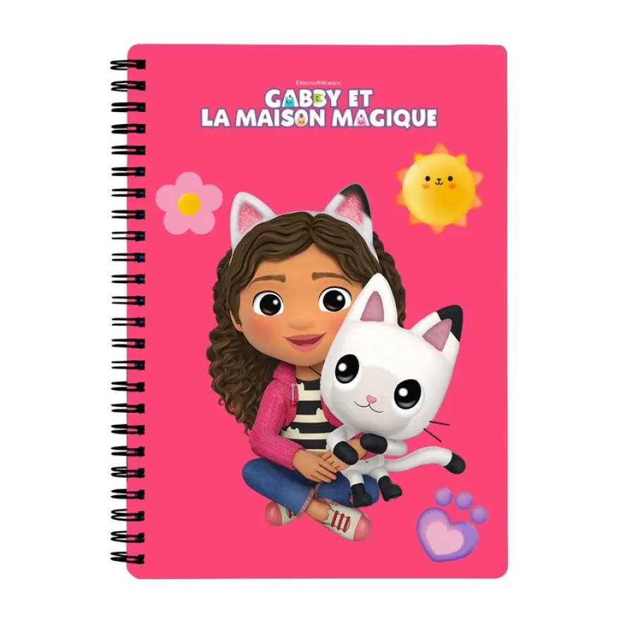 Cahier de texte Gabby et la maison magique - 18x22 cm - Rose - Bagtrotter