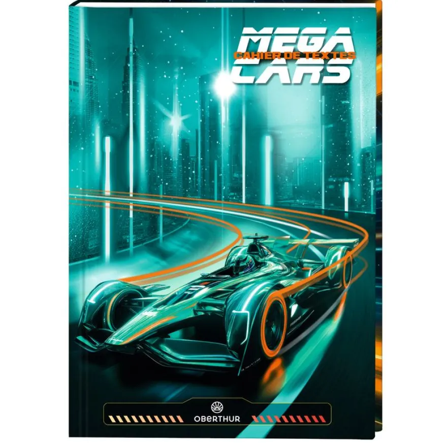 Cahier de texte Megacars - 15,5 x 22 cm - Oberthur