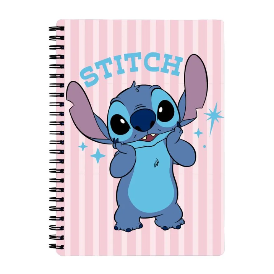 Cahier de texte Stitch - 18x22 cm - Rose - Bagtrotter