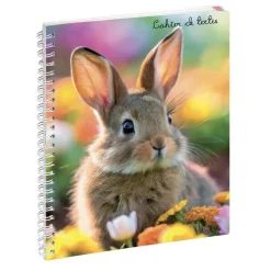 Cahier de textes à spirale Animaux - 17 x 22 cm - disponible dans différents visuels - Exacompta