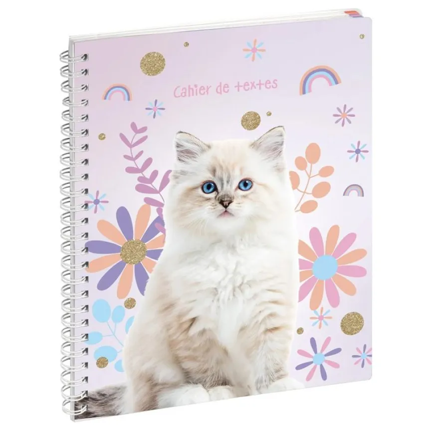 Cahier de textes à spirale Lovely - 17 x 22 cm - disponible dans différents visuels - Exacompta