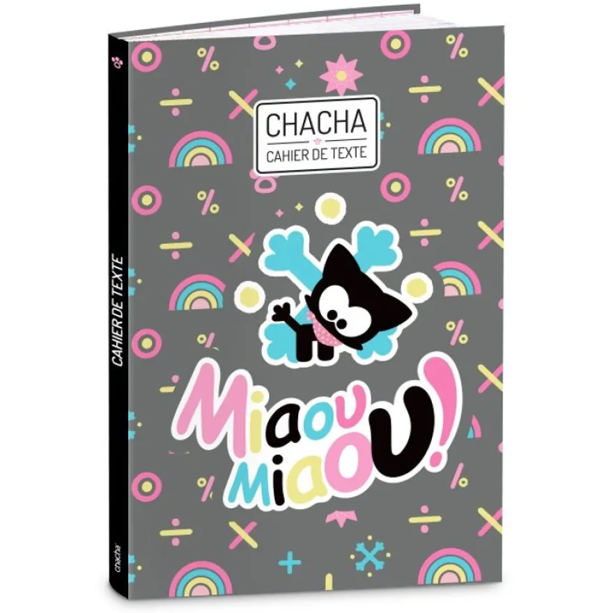 Cahier de textes Chacha - 15 x 21 cm - 2 modèles disponibles - Kid'Abord