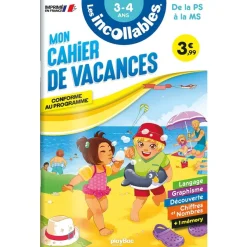 Cahier de vacances 2026 - Les incollables - Petite Section à Moyenne Section - 3/4 ans