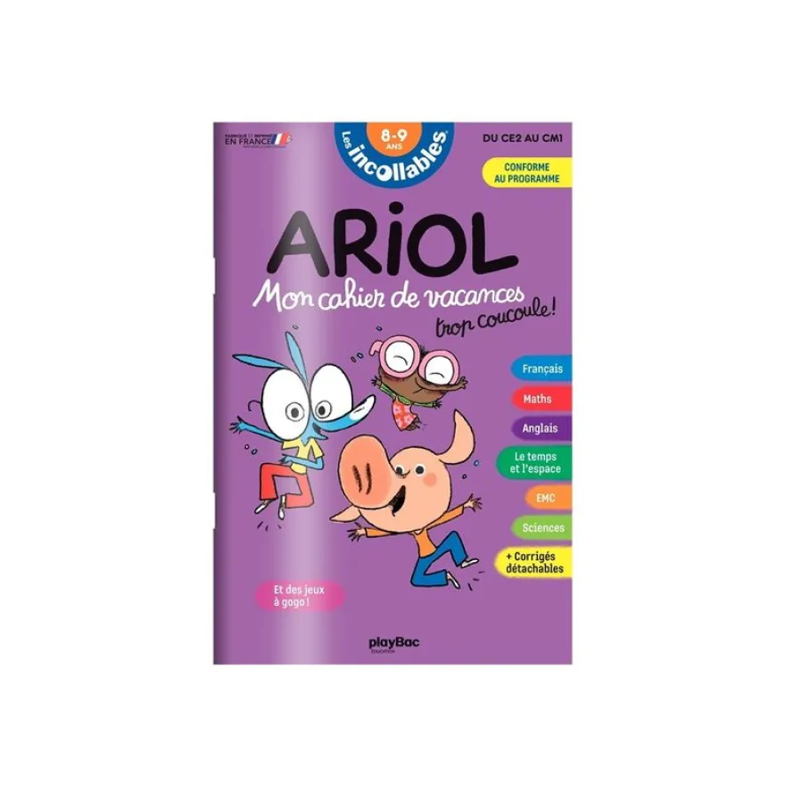 Cahier de vacances 2025 Ariol - Les Incollables - CE2 - CM1 - livre d'exercices