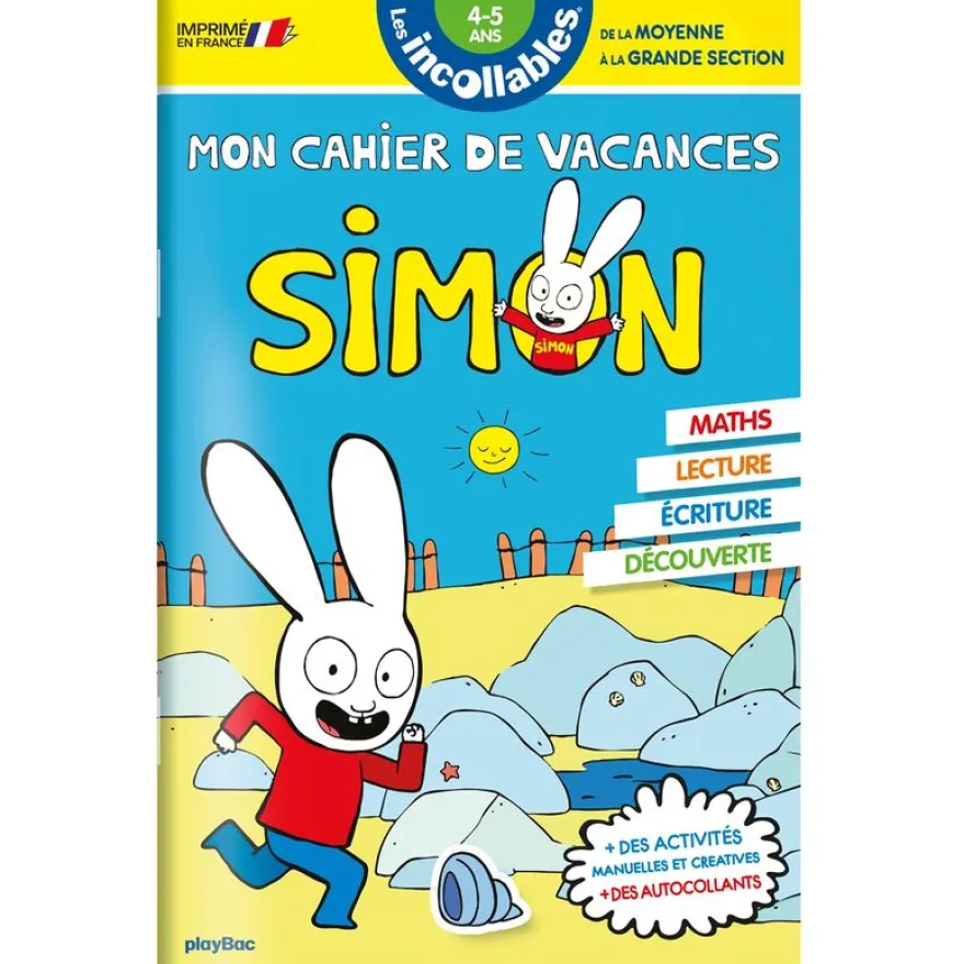 Cahier de vacances 2026 Simon - Les incollables - Moyenne Section à Grande Section - 4/5 ans