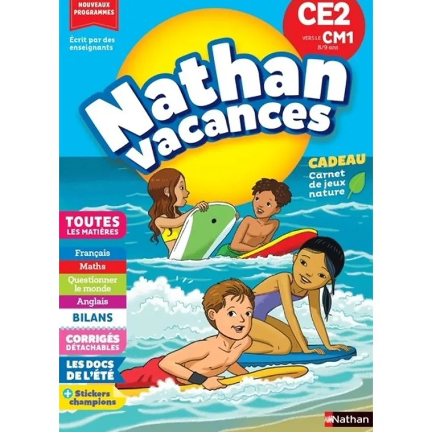 Cahier de vacances Primaire - CE2 vers CM1 - 8 - 9 ans