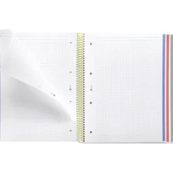 Cahier Miquelrius A4 violet - 100 feuilles 70 g/m² - quadrillé 5×5 - spirale - microperforé 4 trous - pour les cours et projets