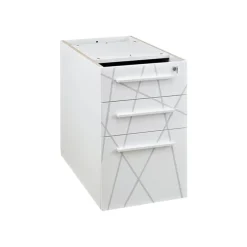 Caisson bout de bureau Sunday - L42XH71xP80 cm - blanc graphic - top non inclus en option