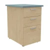 Caisson HT bureau - steely/stelly manager - Profondeur 60 cm - chene - top bleu argile