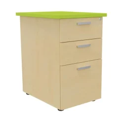 Caisson HT bureau - steely/stelly manager - Profondeur 60 cm - hetre - top vert