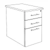 Caisson HT bureau - steely/stelly manager - Profondeur 60 cm - chene gris - top vert