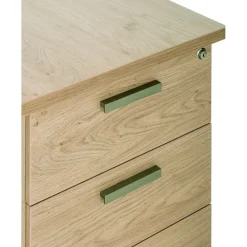 Caisson HT bureau - steely/stelly manager - Profondeur 60 cm - erable - top erable
