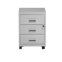 Caisson mobile - 3 tiroirs - aluminium