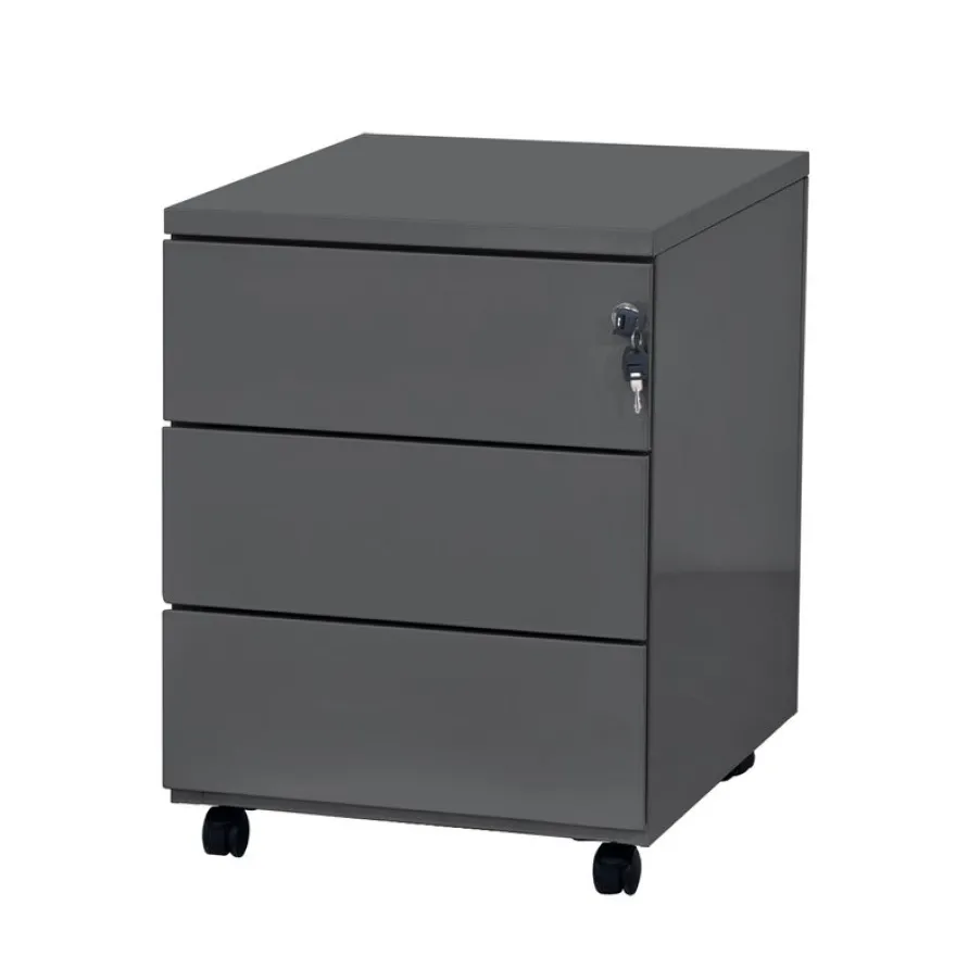Caisson mobile - 3 tiroirs - anthracite - 56,7 x 54,1 x 41,8 cm