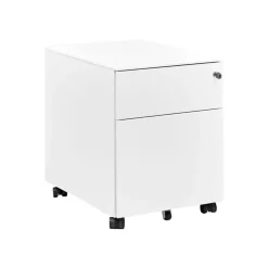 Caisson mobile ARPE/SUNDAY - Profondeur 54 cm - 2 tiroirs - métal laqué blanc