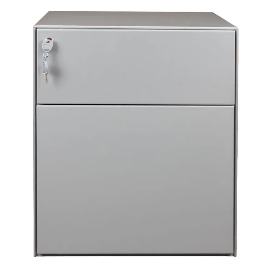 Caisson mobile métallique monobloc – 2 tiroirs - silver