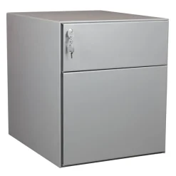 Caisson mobile métallique monobloc – 2 tiroirs - silver