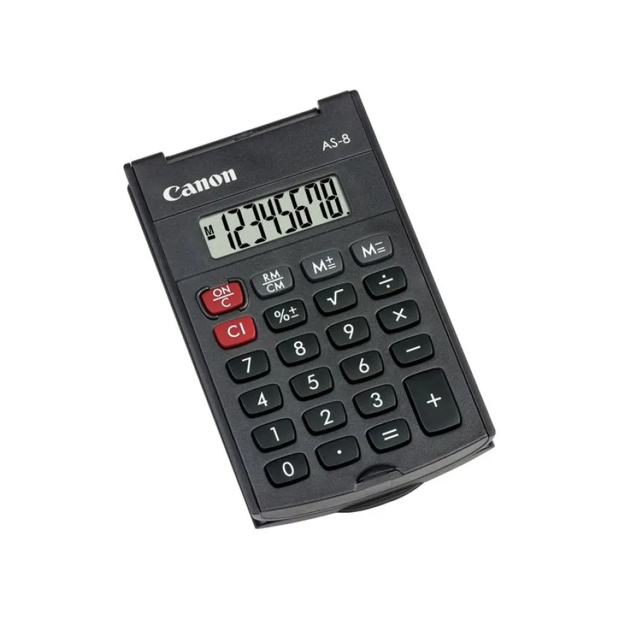 Calculatrice de poche Canon AS-8 - 8 chiffres - alimentation batterie