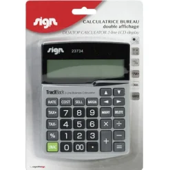 Calculatrice de poche Sign - 12 chiffres - alimentation batterie et solaire
