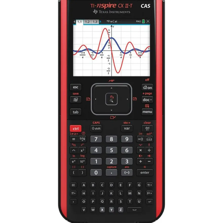 Calculatrice graphique TI-Nspire CX II-T CAS - mode examen intégré - Edition Python - précision algébrique