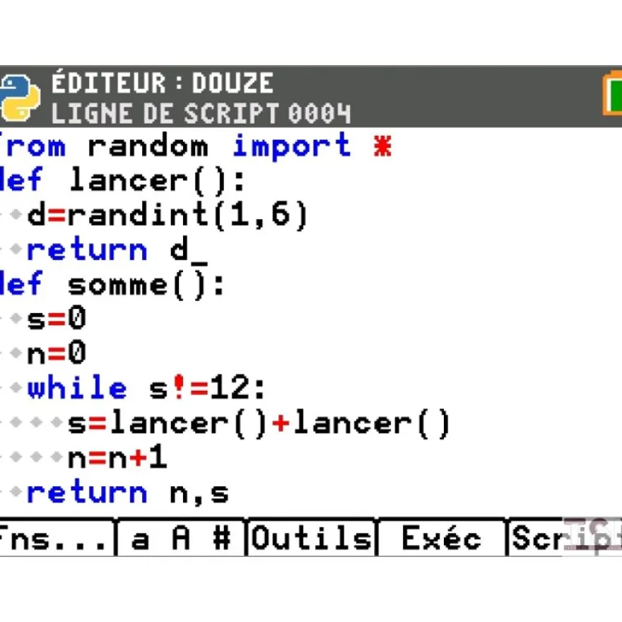 Calculatrice graphique TI-82 Advanced Edition Python