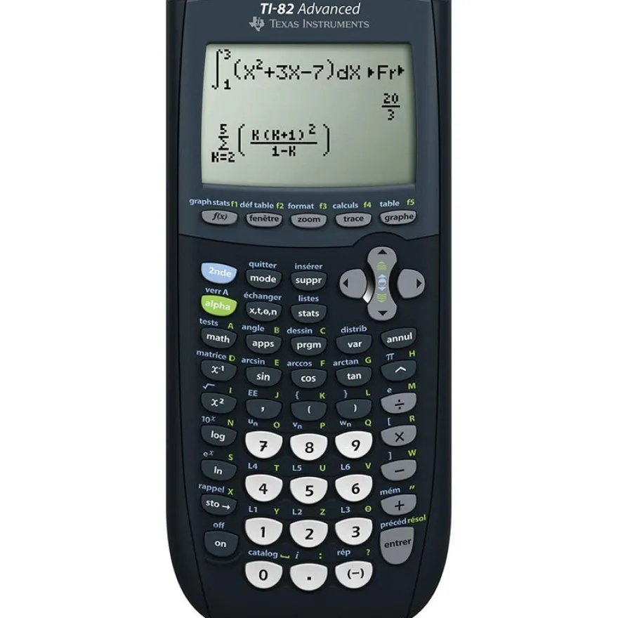 Calculatrice graphique TI-82 Advanced - mode examen intégré