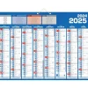 Calendrier bancaire 8 mois par face - 40,5 x 55 cm - bleu - Bouchut