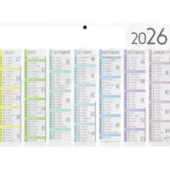 Calendrier bancaire souple année civile BOUCHUT "Marque Page" 20 x 29 cm Pefc 70 %