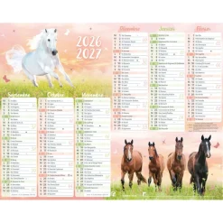 Calendrier Cheval - 6 mois par face - 21 x 26,5 cm - Oberthur