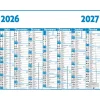 Calendrier Classic - 7 mois par face - 32 x 42 cm - bleu - Oberthur